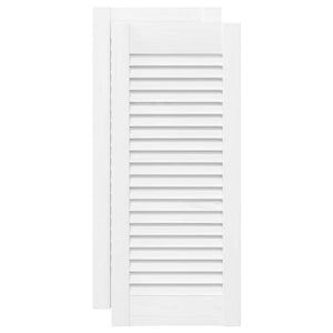 Lamellen Schranktüren Weiß 61,5x29,5cm, 2er Set