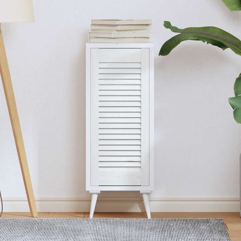 vidaXL Porte d'armoire à persiennes blanc 69x29,5 cm
