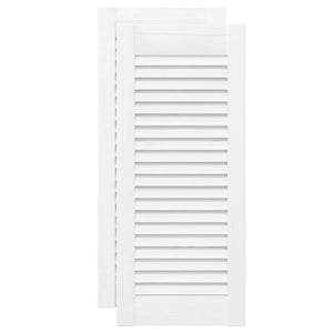 Lamellen Schranktüren Weiß 69x29,5cm, 2er-Set