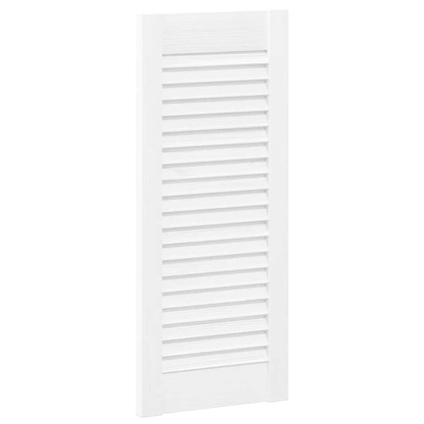 Lamellen Schranktüren Weiß 69x29,5cm, 2er-Set