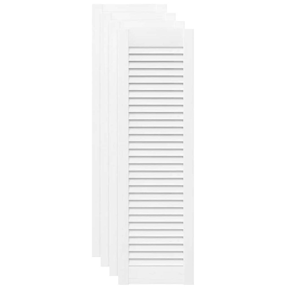 Lamellen Schranktüren Weiß 99x29,5cm 4er Set