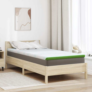 Matratzenauflage 90x190 cm Jacquard Weiß/Grün