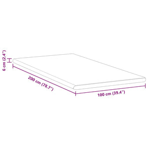 Matratzenauflage 100x200 cm Jacquard Weiß/Grün