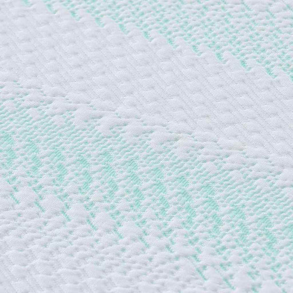 Matratzenauflage 120x200 cm Jacquard Weiß/Grün