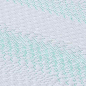 Matratzenauflage 200x200 cm Jacquard Weiß/Grün