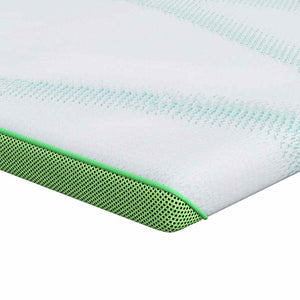 Matratzenauflage 200x200 cm Jacquard Weiß/Grün