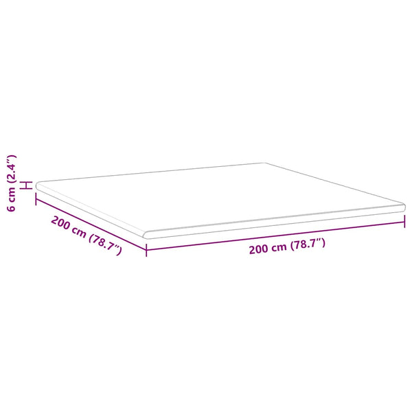 Matratzenauflage 200x200 cm Jacquard Weiß/Grün