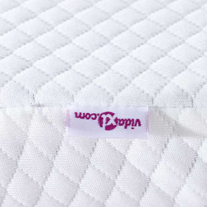 Weiße Matratzenauflage 200x200 cm Jacquard