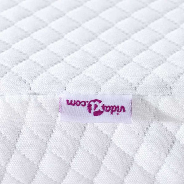 Weiße Matratzenauflage 200x200 cm Jacquard