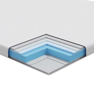 Weiße Matratzenauflage 80x200 cm Jacquard