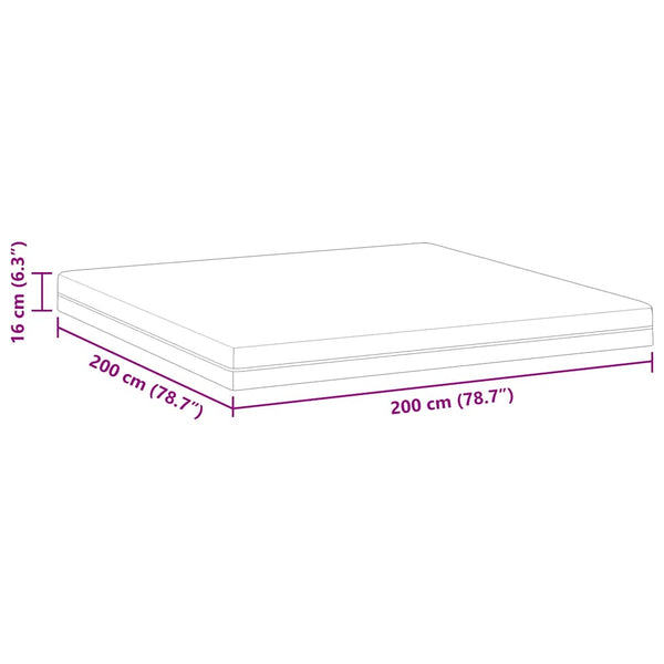 Memory Foam Matratze 200x200 cm