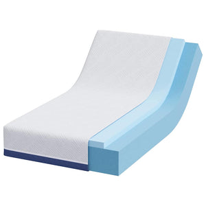 Matratze 80x160 cm Weiß Blau Jacquard-Stoff