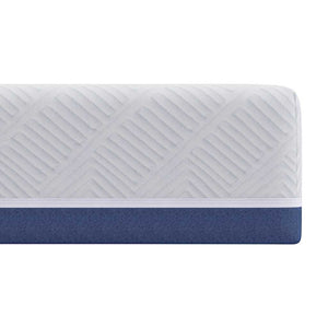 70x200 cm Matratze Weiß und Blau Jacquard-Stoff