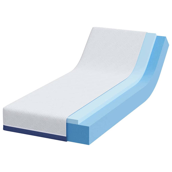 Matratze 80x200 cm Weiß Blau Jacquard-Stoff