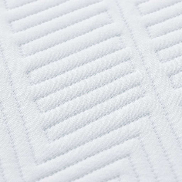 90x190 cm Matratze Weiß Blau Jacquard-Stoff