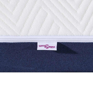 90x200 cm Matratze Weiß Blau Jacquard