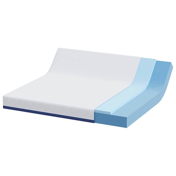 200x200 cm Matratze Weiß Blau Jacquard-Stoff