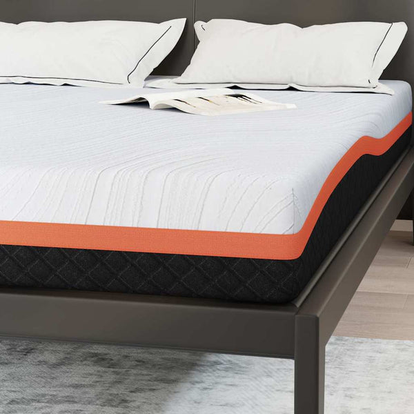 Matratze 140x200 cm Weiß/Schwarz Jacquard