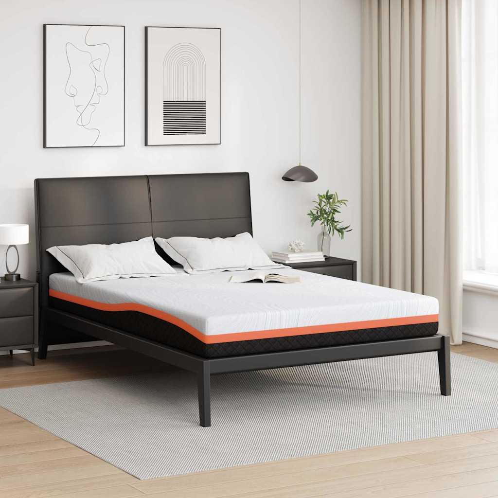 Matratze 140x200 cm Weiß/Schwarz Jacquard