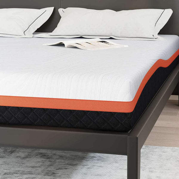 Matratze 180x200 cm Weiß/Schwarz Jacquard