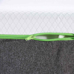 Matratze 80x160 cm Weiß/Grau Jacquard-Stoff
