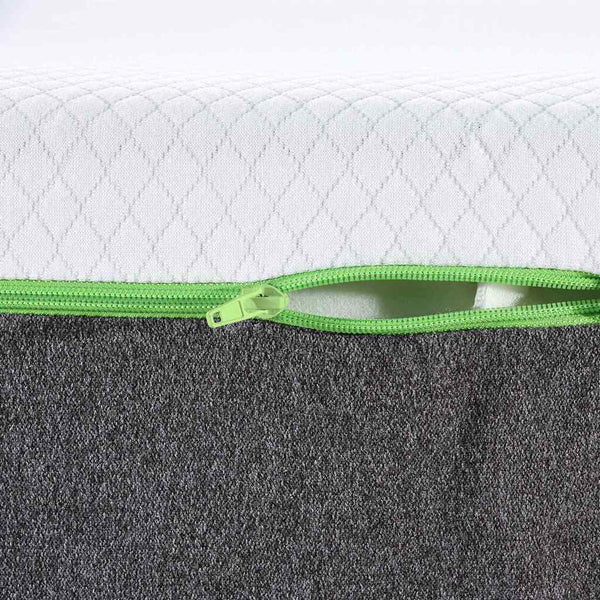 Matratze 100x200 cm Weiß Grau Jacquard