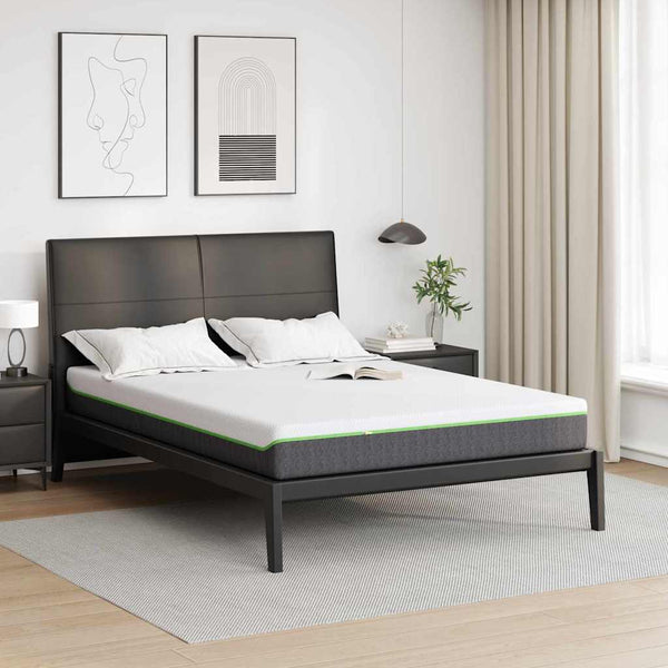 Matratze 140x190 cm Weiß Grau Jacquard-Stoff