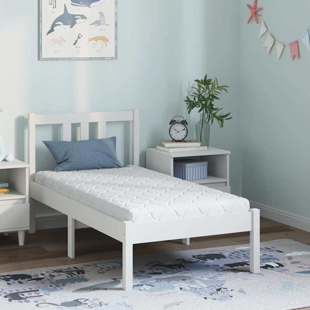 Weiße Matratze 70x140 cm Jacquard-Stoff