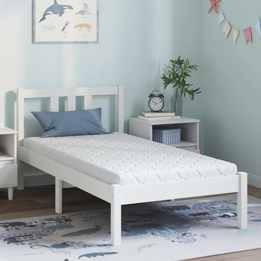 Weiße Matratze 80x160 cm Jacquard-Stoff