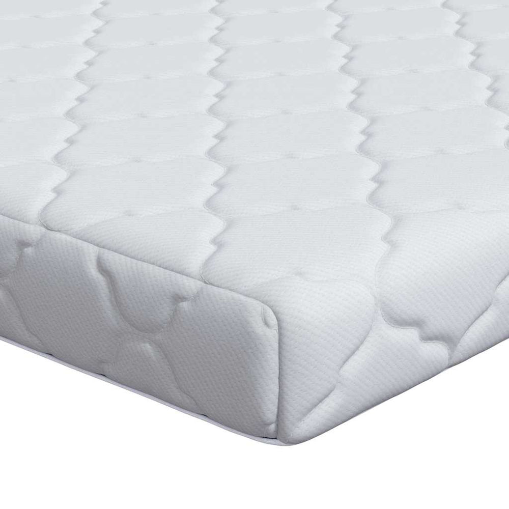 Matratze 90x200 cm Weiß Jacquard-Stoff