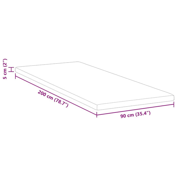 Kokos Topper 90 x 200 cm Jacquard Weiß