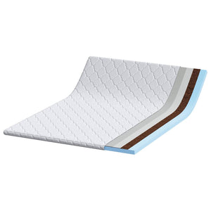 Kokosnuss Topper 140 x 200 cm Weiß