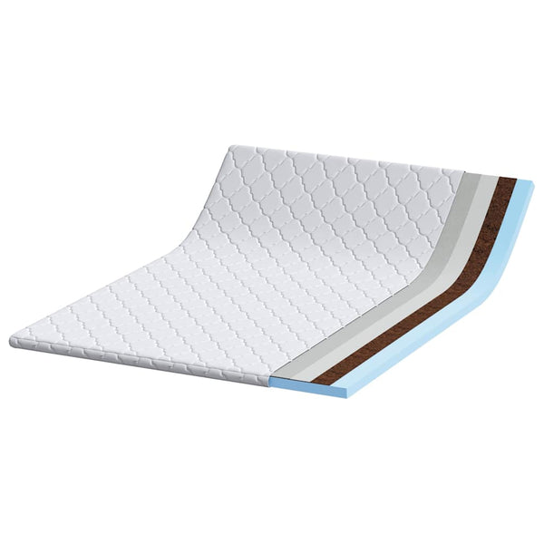 Kokosnuss Topper 140 x 200 cm Weiß