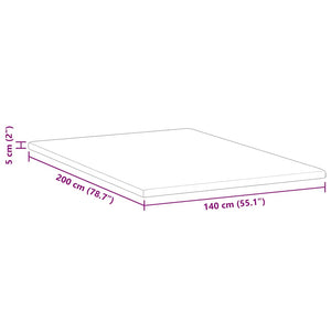 Kokosnuss Topper 140 x 200 cm Weiß