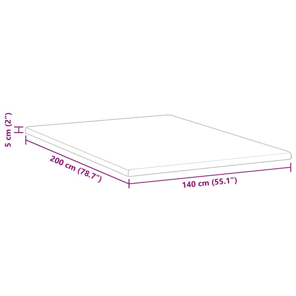 Kokosnuss Topper 140 x 200 cm Weiß
