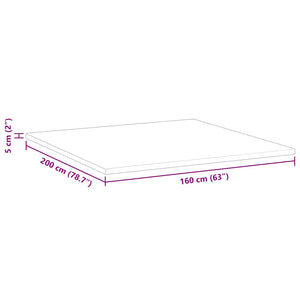 Kokos Topper Weiß 160x200 cm