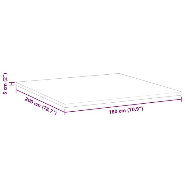 Kokos Topper 180x200 cm Weiß Jacquard