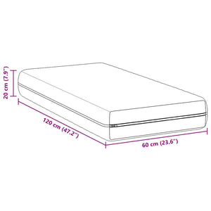 Taschenfederkernmatratze 60 x 120 cm