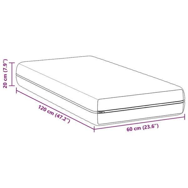 Taschenfederkernmatratze 60 x 120 cm