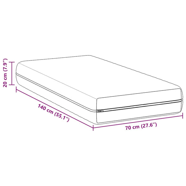 Taschenfederkernmatratze 70x140 cm