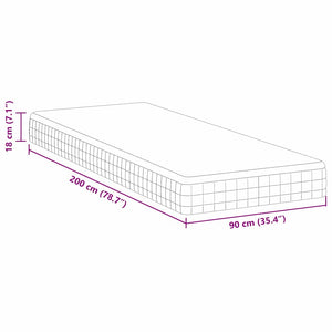 Bonell Feder Matratze 90x200 cm