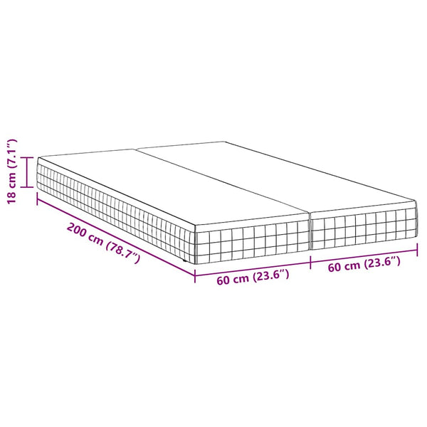 2er-Set Bonellfeder Matratze 60x200 cm