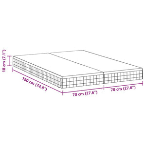 Bonell Feder Matratze 70x190 cm, 2er Set
