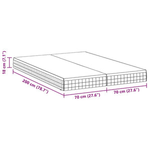 70x200 cm Bonell Feder Matratze, 2er-Set