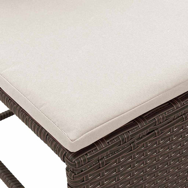 Gartensofa Set Braun Creme 6-teilig