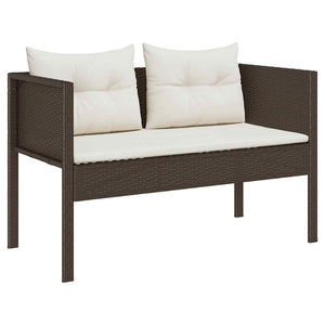 Gartensofa Set Braun Creme 6-teilig