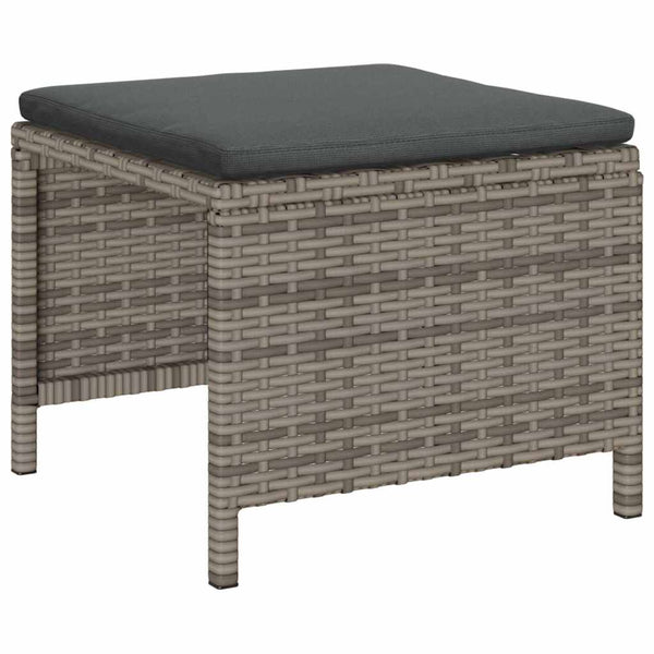 Gartensofa Set mit Kissen, Grau/Dunkelgrau