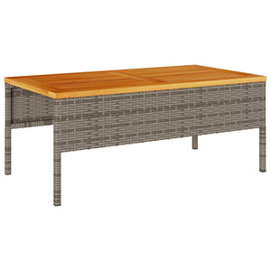 Gartensofa Set mit Kissen, Grau/Dunkelgrau