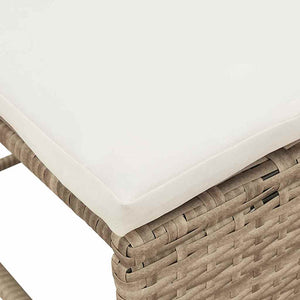 Gartensofa Set Beige Creme Polyrattan 6-teilig