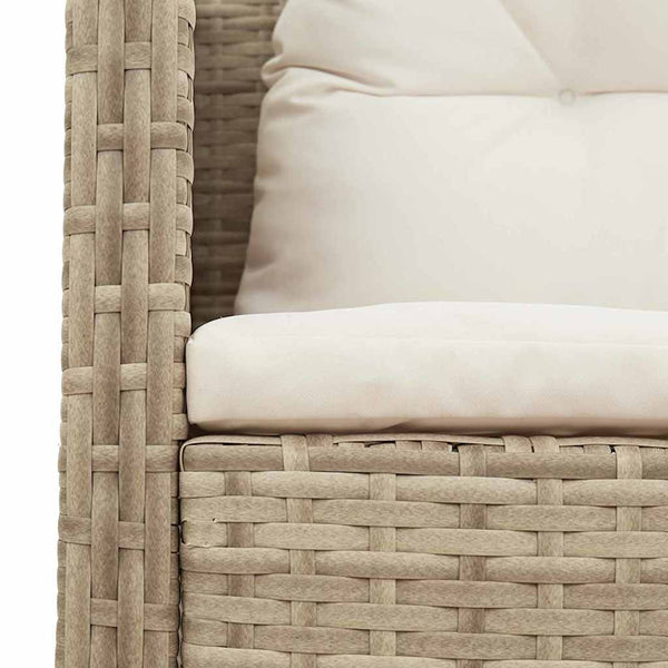 Gartensofa Set Beige Creme Polyrattan 6-teilig